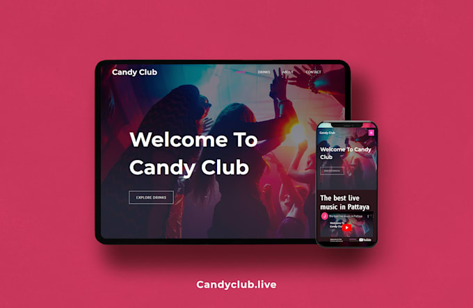 do restaurant website bar cocktail and shop menu design
