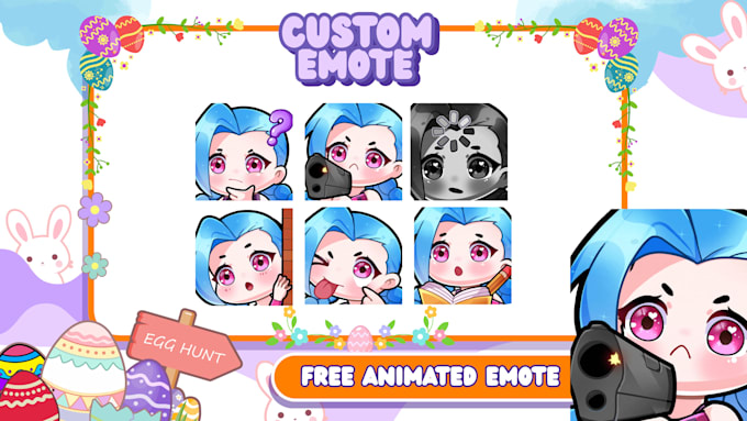 draw custom twitch chibi emotes and kick animated emotes for your vtuber stream