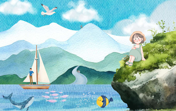 do cute watercolor illustrations