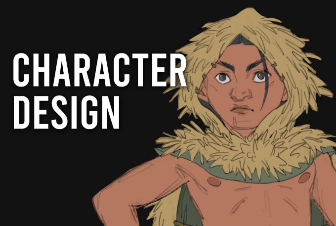 create 2d character design for you