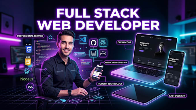 be your front end back end , full stack  web developer