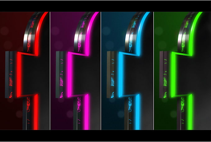 create a fully loaded cinematic 3d neon glow animation intro