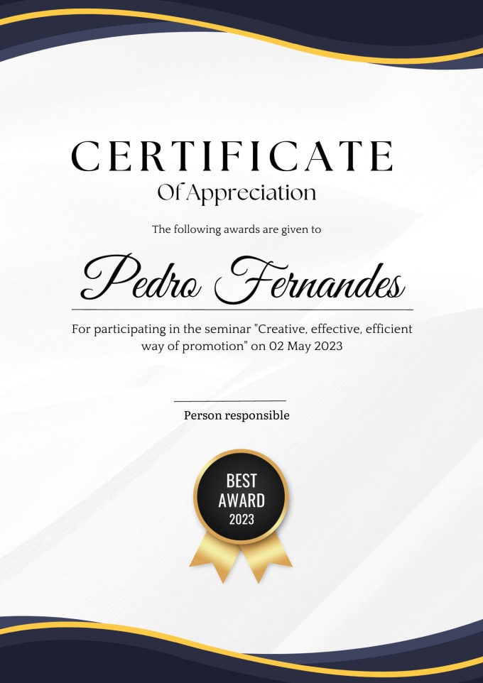 Do impressive education awards certificate by Pooravkaushik10 | Fiverr