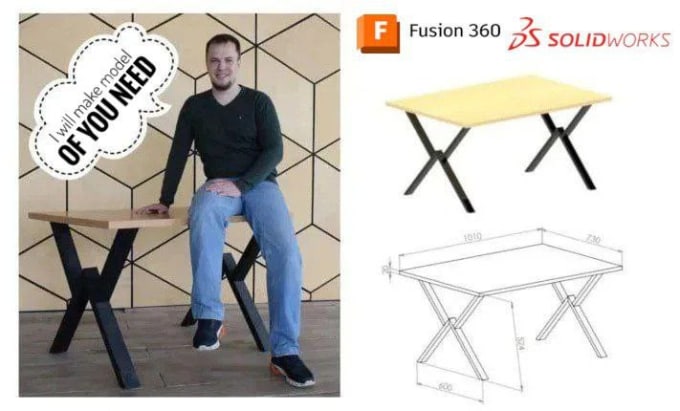 model anything in solidworks or fusion 360