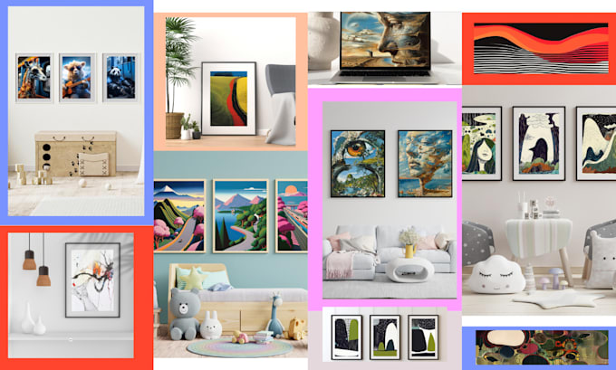 Unique printable wall art, canvas wall art for etsy amazon store ...