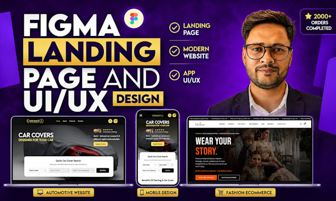do figma website design, figma landing page, figma UI UX
