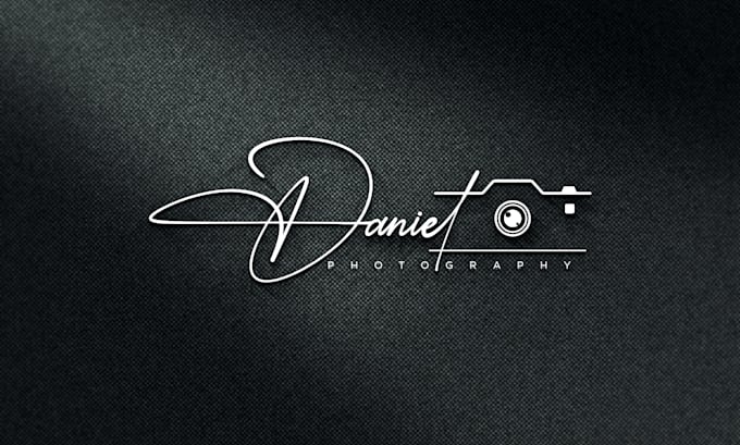 design handwritten signature style photography logo design