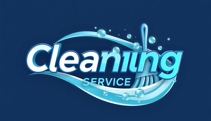 design modern cleaning service business logo