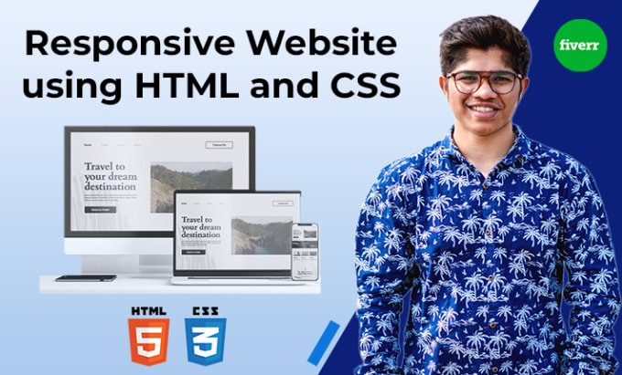 Create responsive website using html, css and javascript by ...
