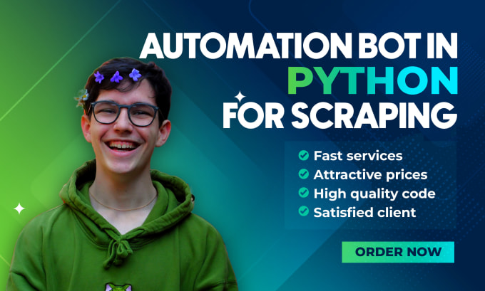Do python web scraping and automation bot by Mideky | Fiverr