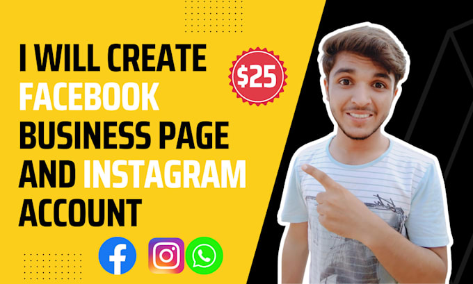 create a facebook business page and instragram account