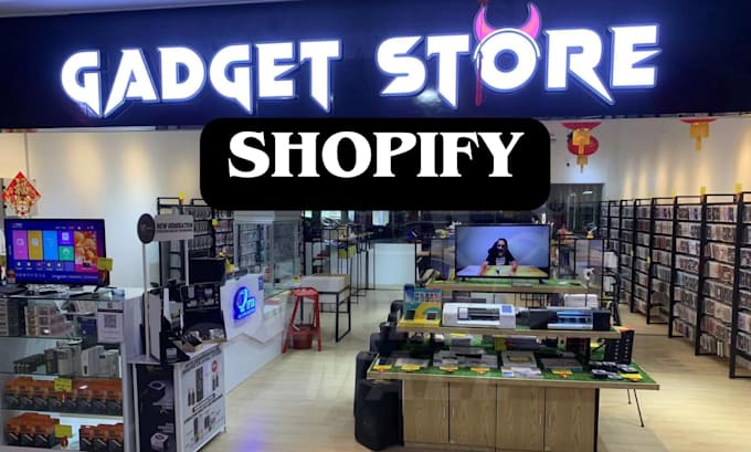 create gadget shopify dropshipping ecommerce store, shopify website,landing page