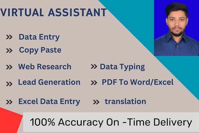 Virtual assistant b2b, copy paste and excel data entry job