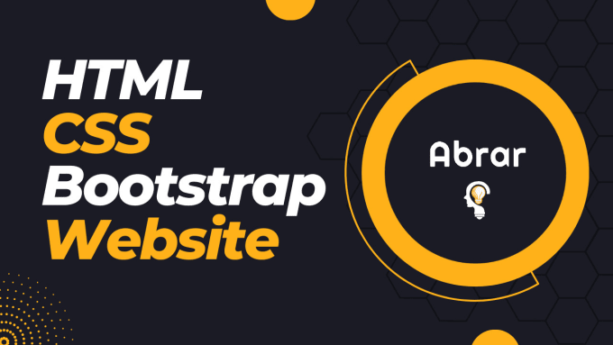 Use html,css and bootstrap to make you a responsive website by Dev ... image.