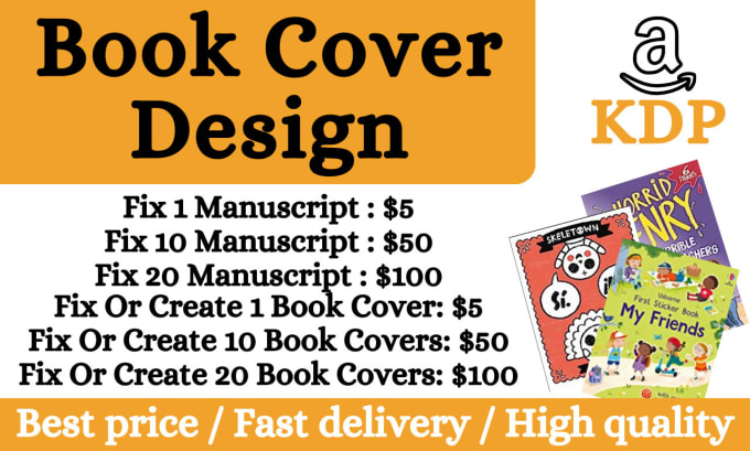 Fix or design your book cover and manuscript by Redasghir Fiverr