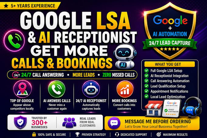 set up google local services ads with an ai receptionist to capture every lead