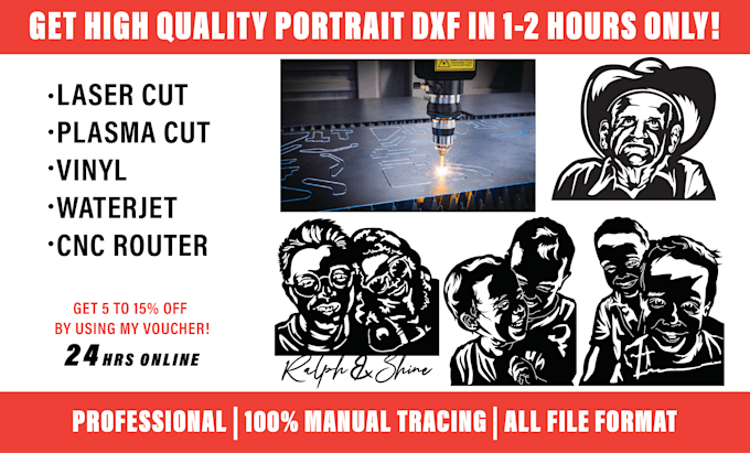 turn your photos to dxf for laser or plasma cutting