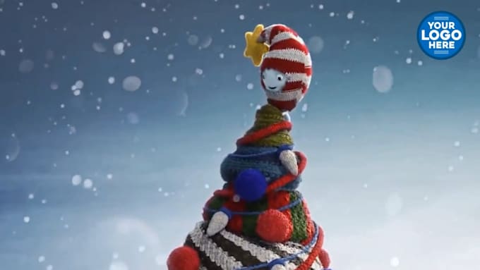 add logo and text in found christmas greetings