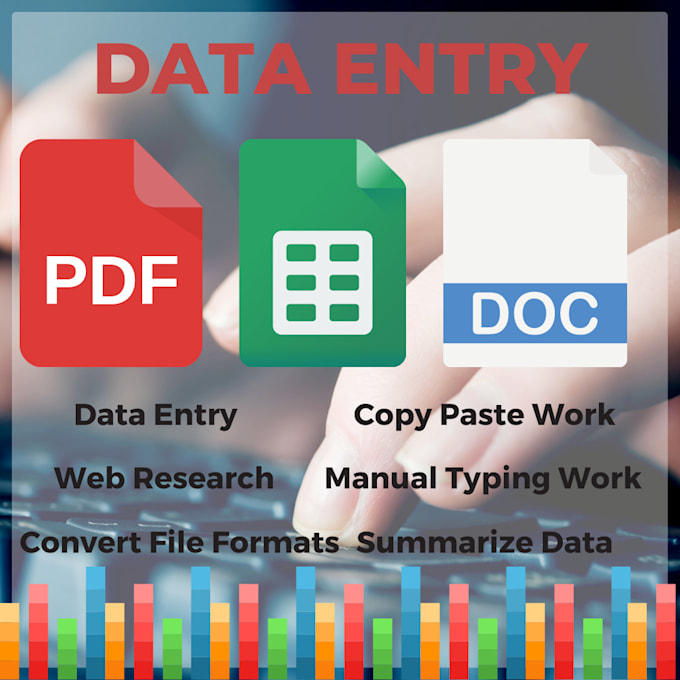 Do professional data entry, summarize data, copy paste, and convert ...