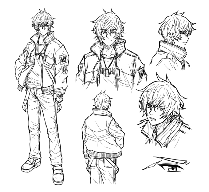 free anime poses - Google Search  Character design male, Design sketch,  Sketches