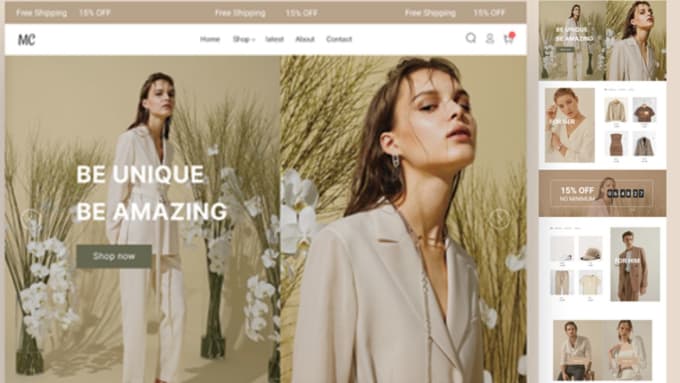 Create a minimal shopify website for your fashion, luxury brand by ...
