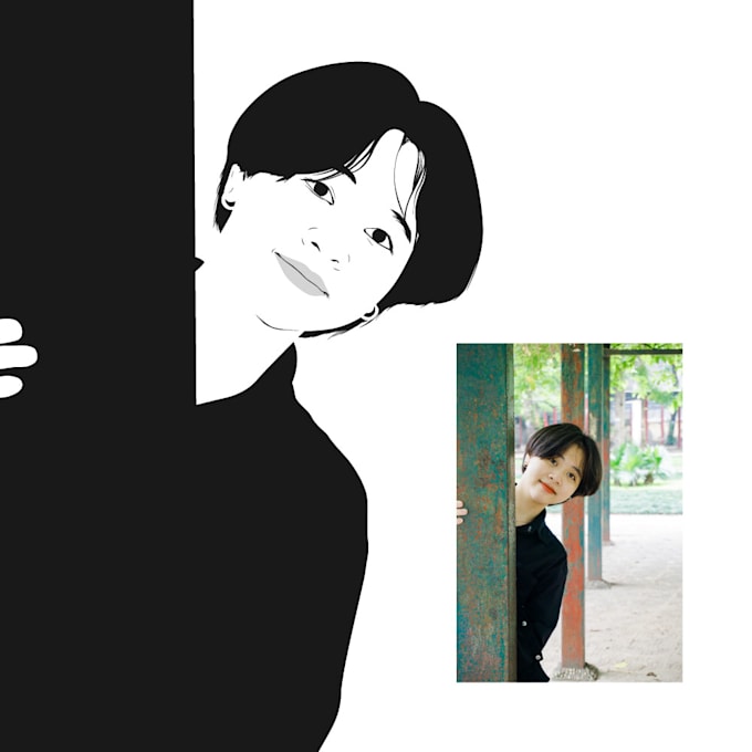 Do black and white vector tracing by Vectordesigkali Fiverr