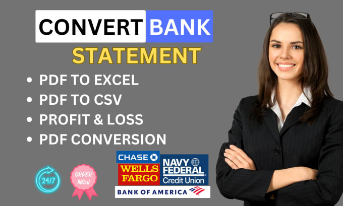 Convert Bank Statements From Pdf To Excel And Csv For Quickbooks And Others By Anayart Fiverr 4842