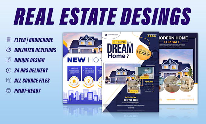 design real estate flyer, brochure