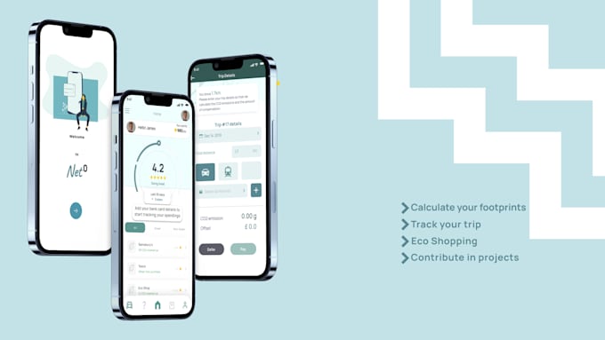 Design your application ui and ux prototype wireframe by Shukranj | Fiverr