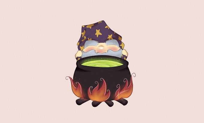 create a digital cartoon illustration for your project