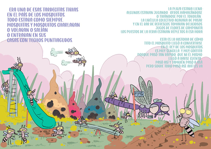 create colorful children book illustration