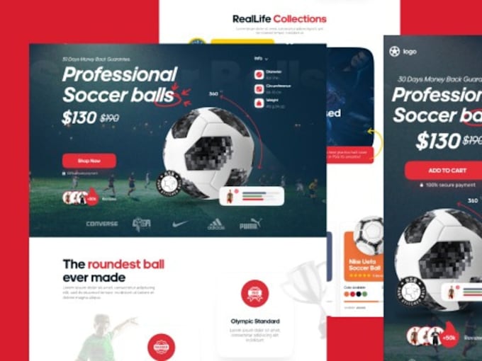create football academy website, soccer academy website, sport website