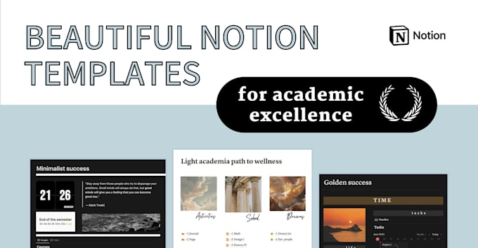 create personalized aesthetic notion templates for students