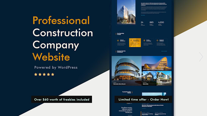 build professional website for your construction company