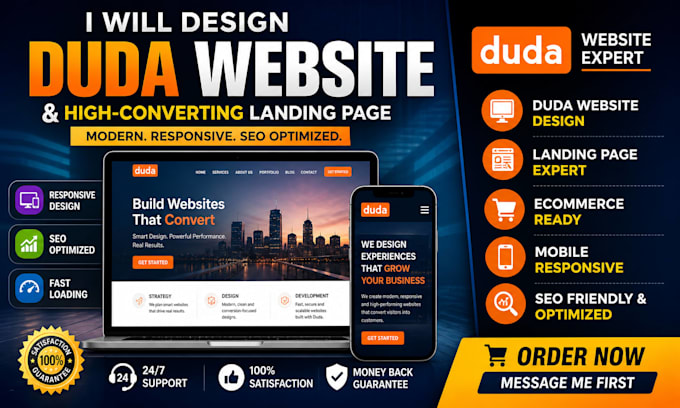 design professional duda website and landing page