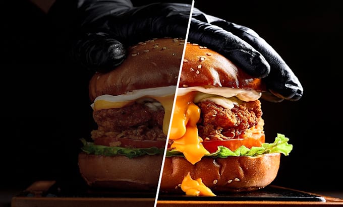 do bulk food photo editing professionally and looks appetizing