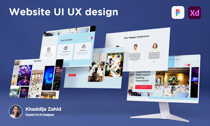 Design professional website ui ux, landing page in figma or adobe xd by ...