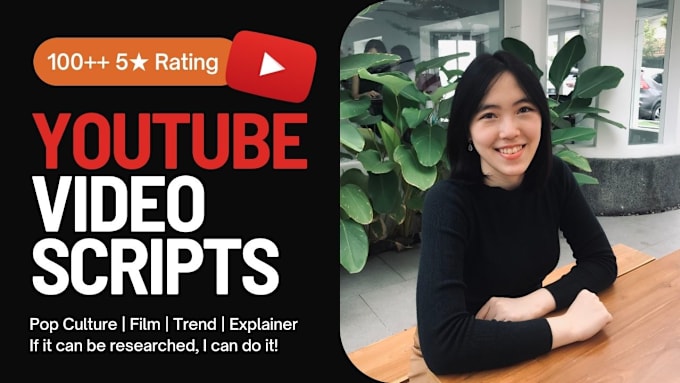 write and research youtube video scripts for your channel