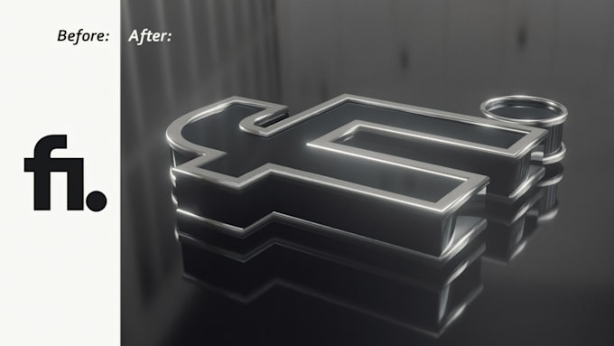 convert your 2d logo into a stunning 3d render
