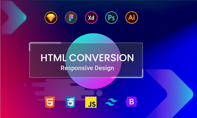 Convert psd to html figma,xd to html, css,javascript responsive web ...