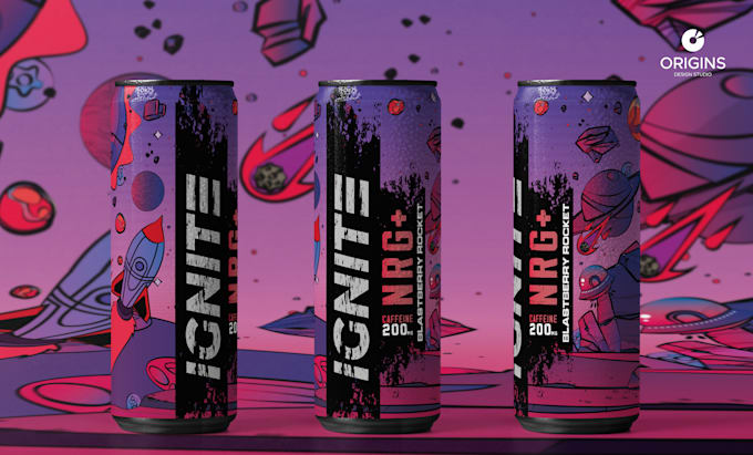 create product packaging design for your energy drink