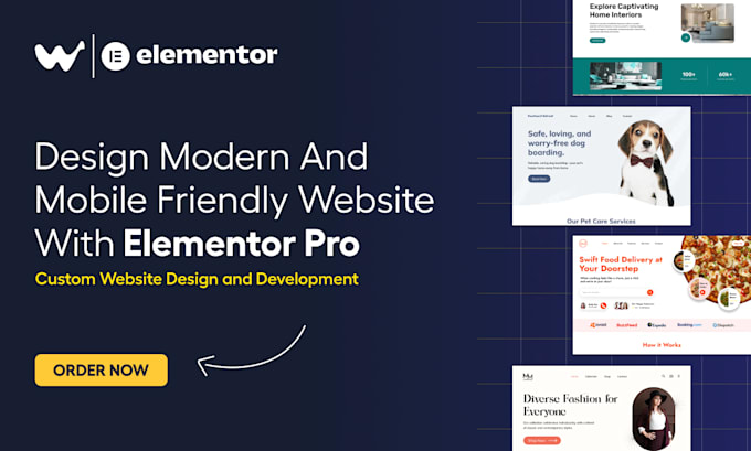 design a modern and custom website with elementor pro