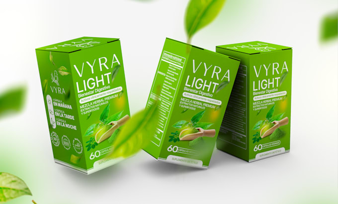 design the product label or the product box packaging design