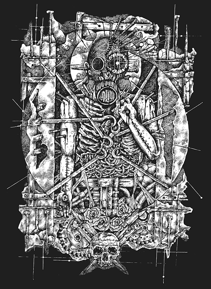 design grindcore artwork for your band tshirt merch