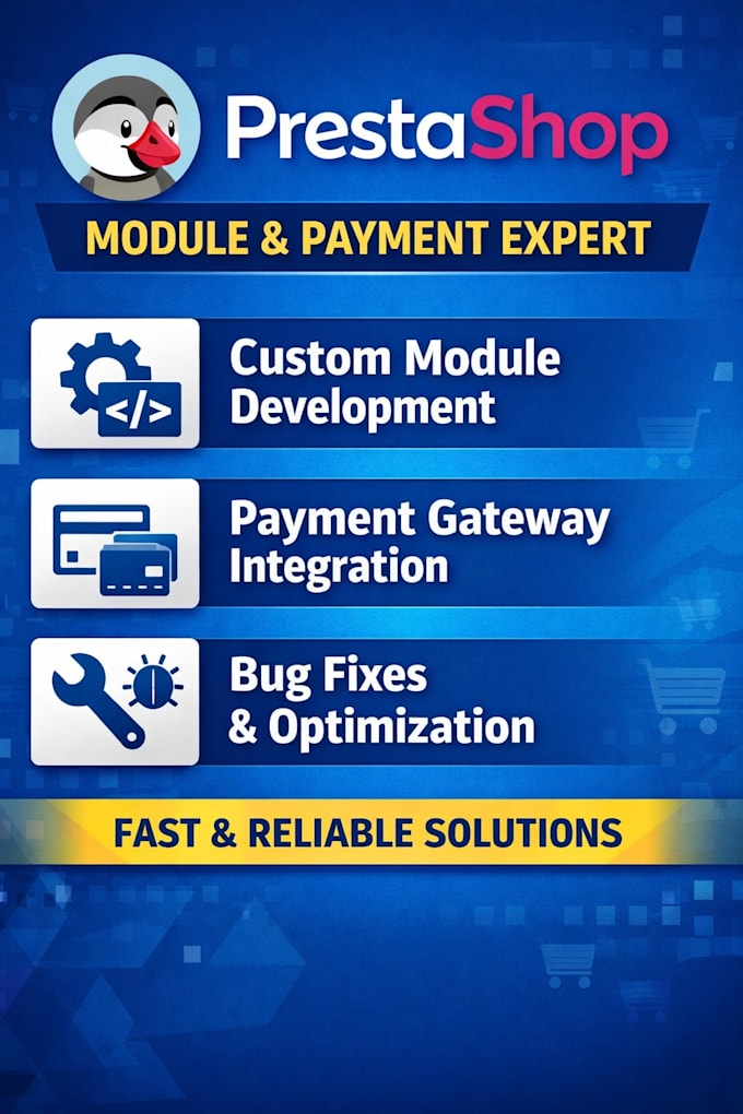 develop custom prestashop module, payment gateway integration and bug fix