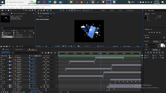 create unique lottie json animation for webflow project in 6hrs