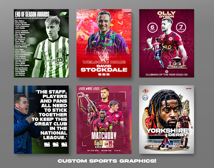 Design sports graphics for social media by Ryanbrookes23 Fiverr