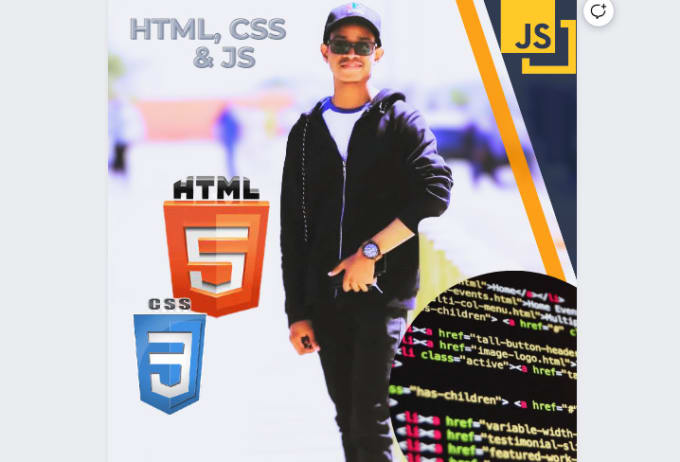 Develop and design a responsive website in html, css and js by ...