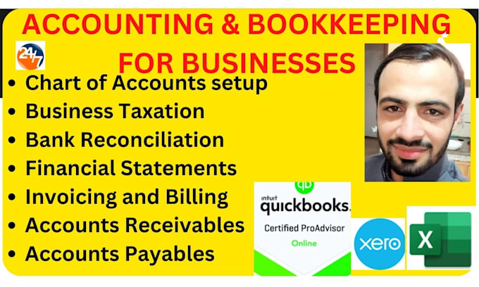 do bookkeeping in quickbooks, xero, odoo, sage and wave