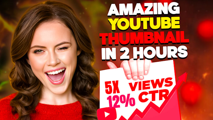 design attractive eye catchy youtube thumbnail in 2 hours